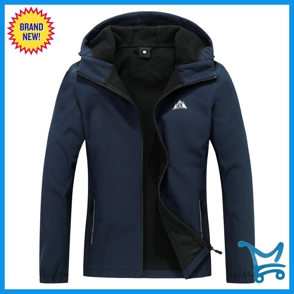 Women's Waterproof Softshell Jacket Hood Fleece Lined Insulated Windbreaker